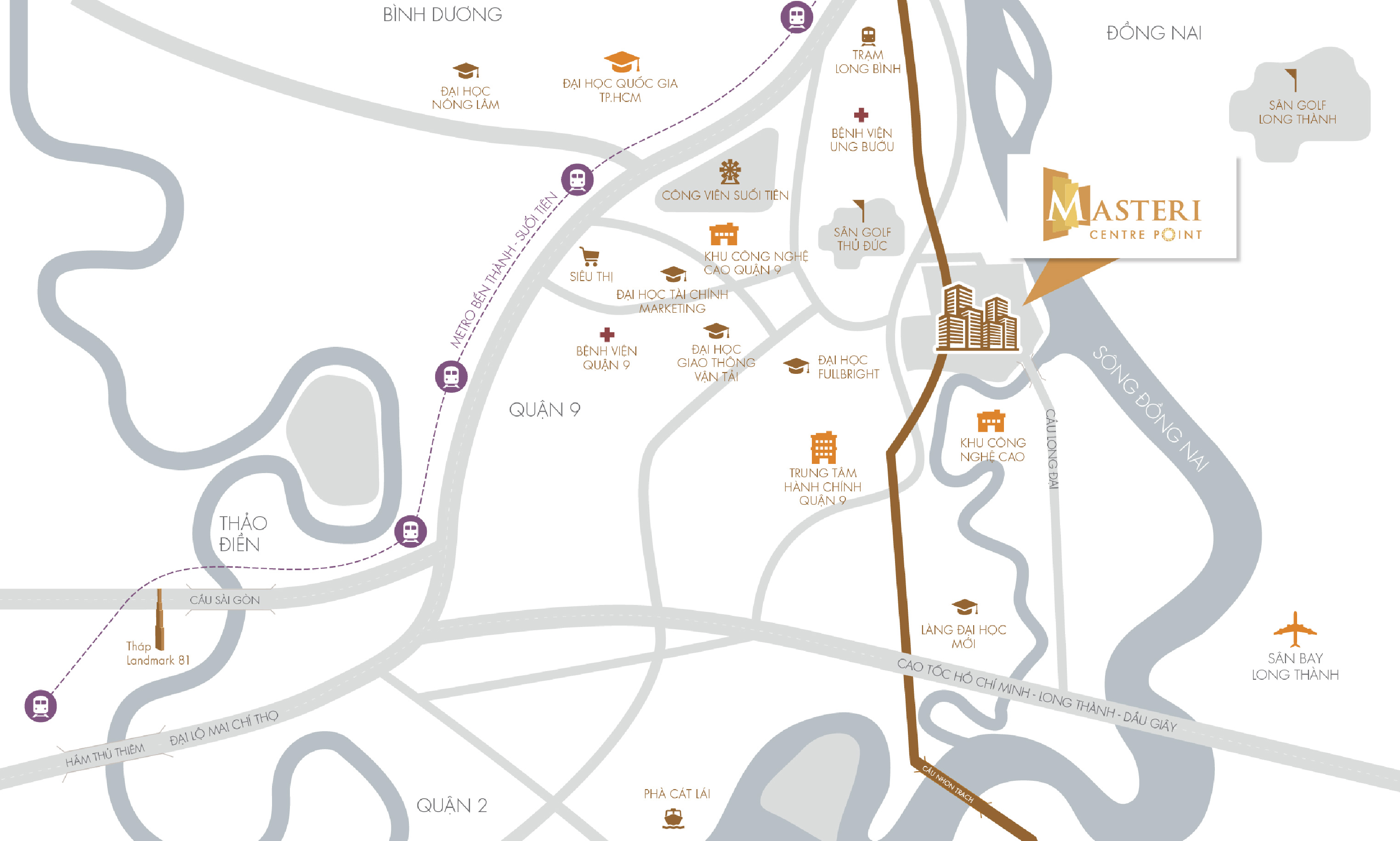 Vị trí dự án MASTERI CENTRE POINT